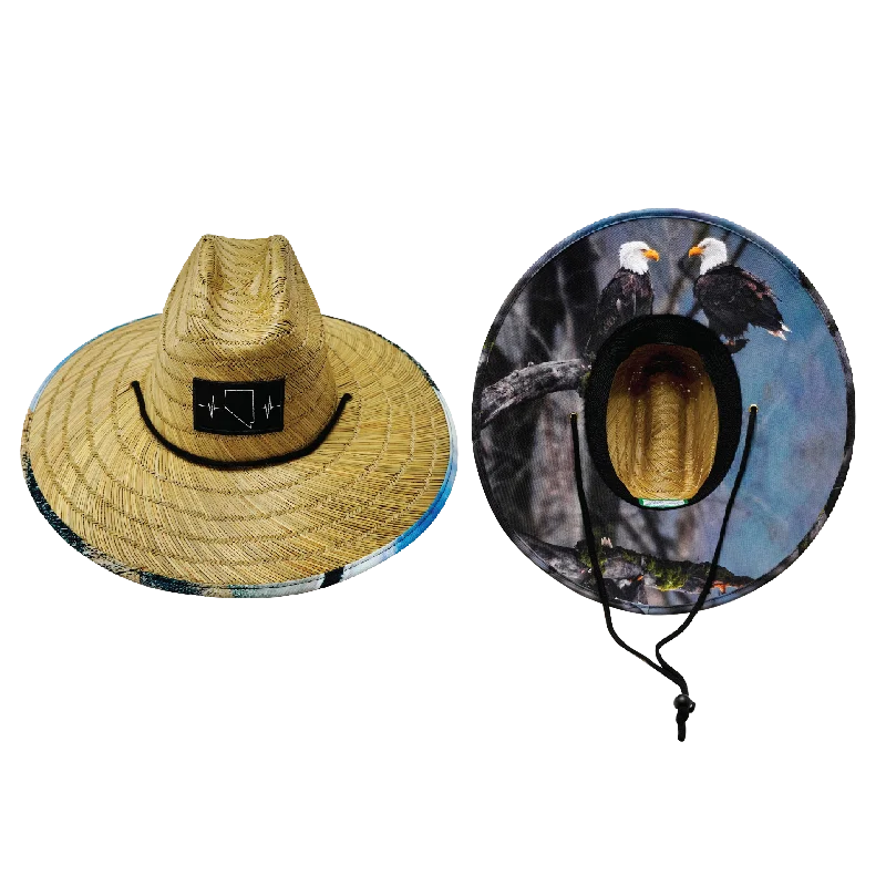 sun hat for sun protection with wide brim-Nevada Straw | Sun Hat | Eagle