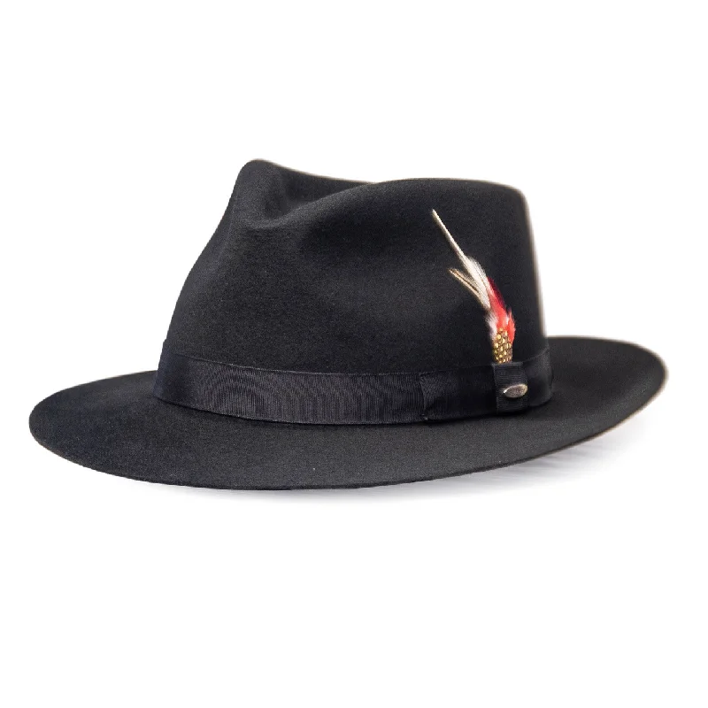 hand-knitted wool hats-  Saint Martin - "Sinatra" Wool Felt Fedora