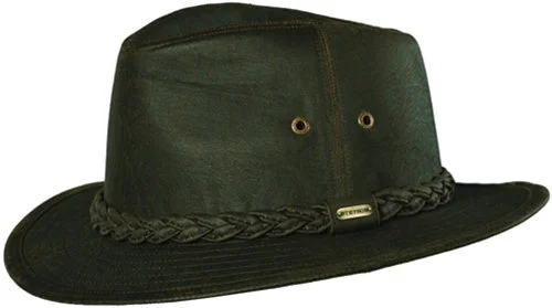 Beanies for rainy days-Stetson Johnson Cotton Blend Safari Hat