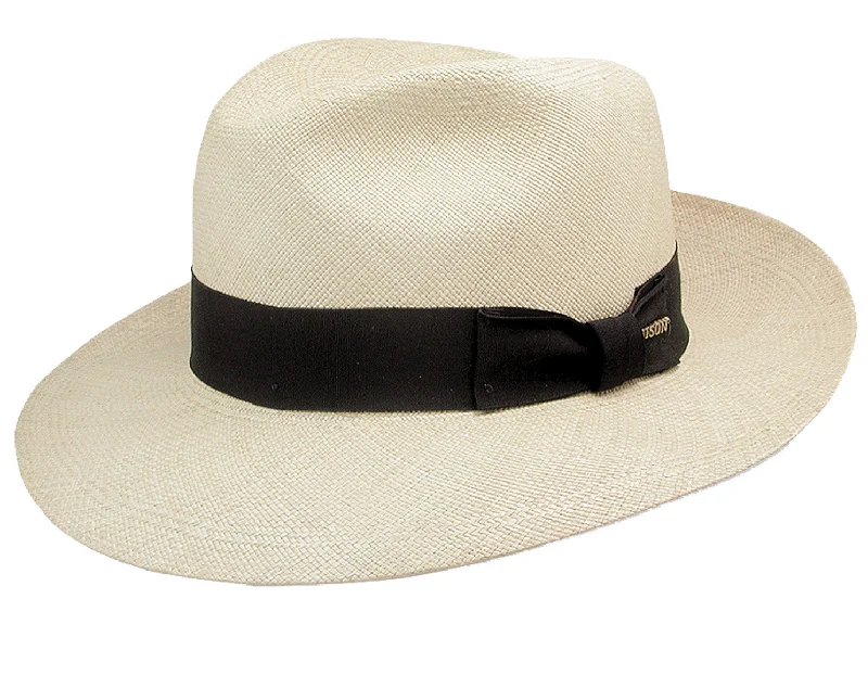 Beanies for daily winter wear-Stetson Center Dent Fine Panama Fedora