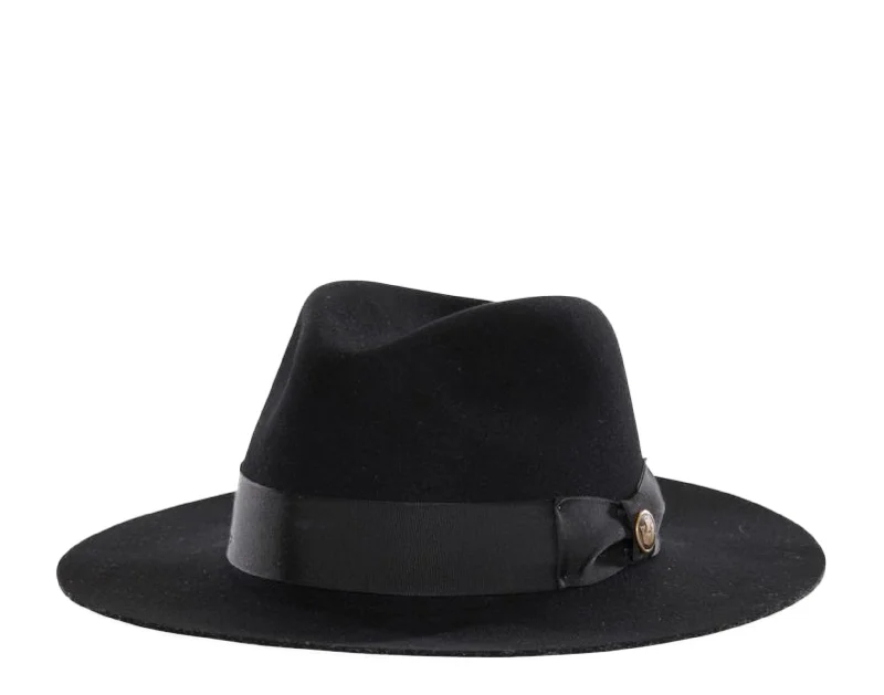 functional wool hats-  Goorin Bros Heritage County Line Fedora Black Wool Felt Men's Hat 100-3137-BLK