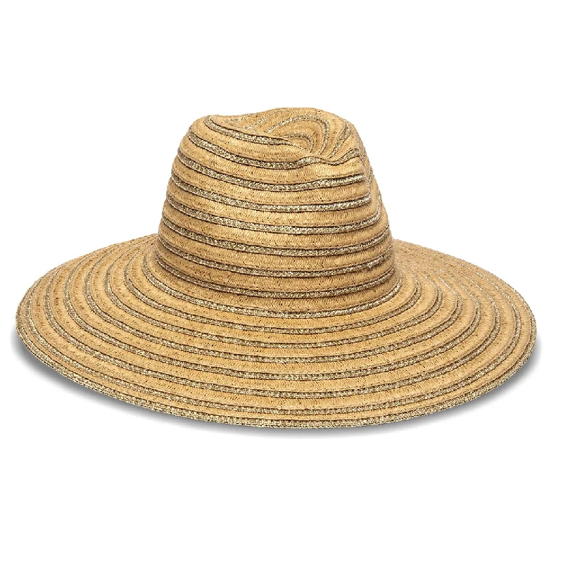 Headbands for school-Physician Endorsed Hamilton Packable Wide Brim Toyo Fedora