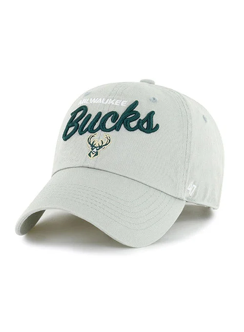 womens comfortable hats for outdoor sports-Women's '47 Brand Clean Up Phoebe Icon Milwaukee Bucks Adjustable Hat