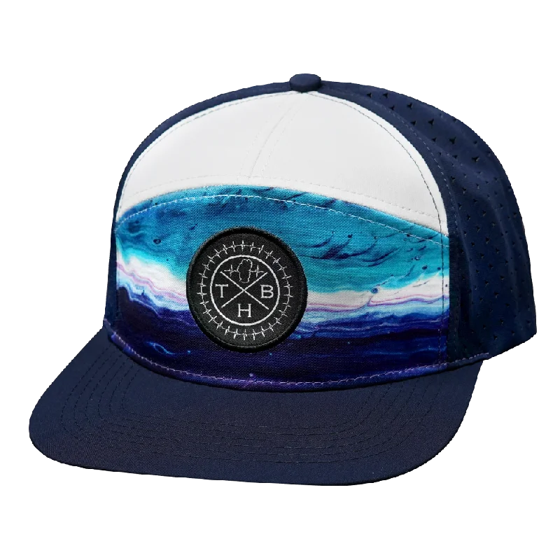 Headbands for cold weather protection-THB Hat | Flat Bill | Sand Drift - Navy