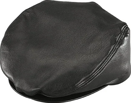 Beanies for extreme cold temperatures-Henschel Satin Lined Genuine Leather Ivy Cap