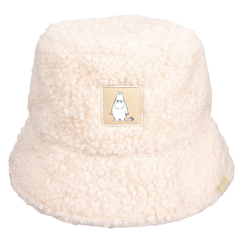 Bucket hats with vibrant patterns-Moomintroll Angry Bucket Hat Fluffy - Offwhite