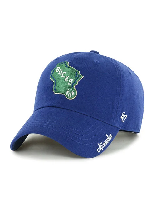 womens trendy hats with fun designs-Women's '47 Brand Clean Up Miata State Milwaukee Bucks Adjustable Hat