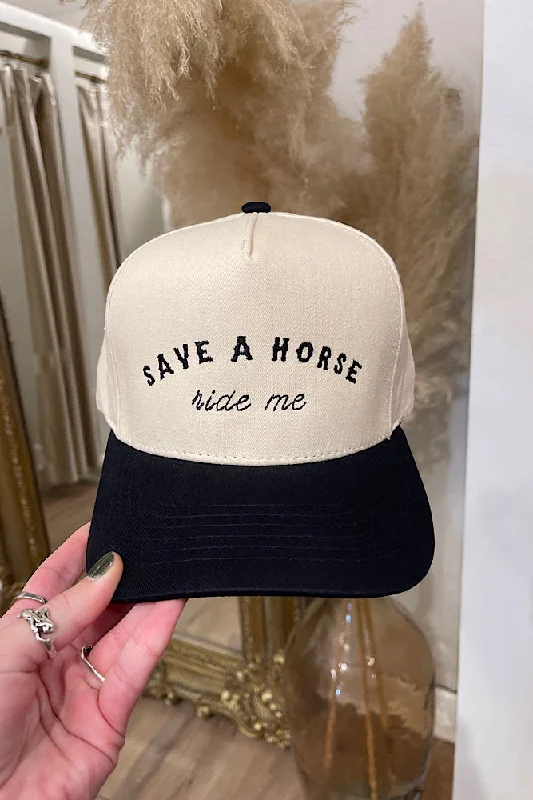 Beanies with pom poms-Save A Horse Ride Me Trucker Hat - Black