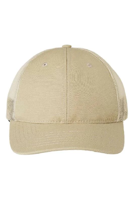 mens hats for fall-Classic Caps Mens USA Made Snapback Trucker Hat - Khaki Brown