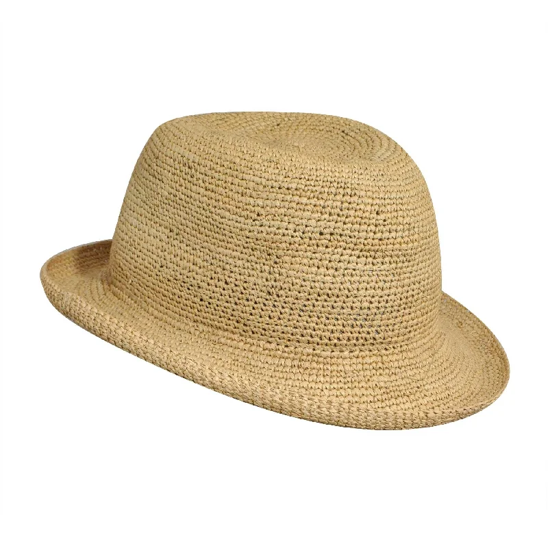 Beanies for school outdoor activities-Pantropic Panama Crusher Fedora