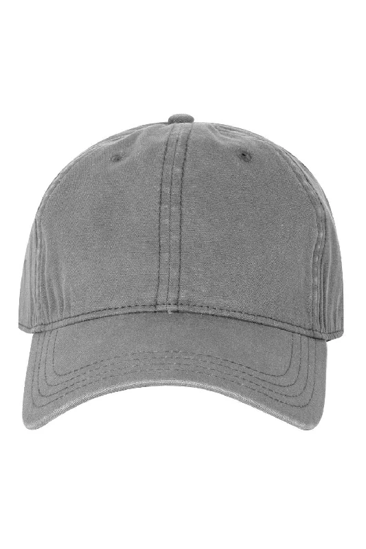 mens hats with adjustable strap-Dri Duck Mens Woodend Moisture Wicking Adjustable Hat - Grey