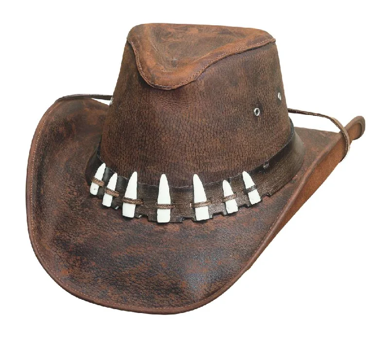 Beanies for trendy looks-Bullhide Spiffy Leather Outback Cowboy Hat