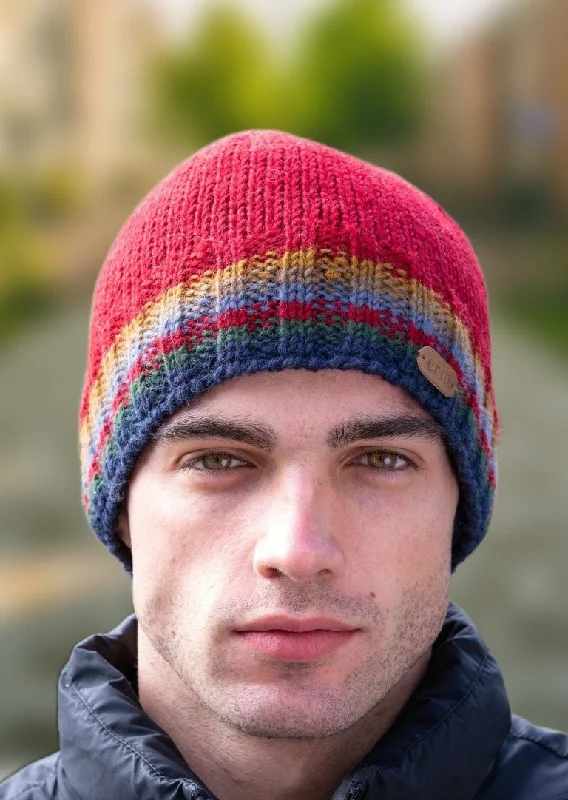 Beanies for chilly evenings-Men's Rib Pullon Hat | Red