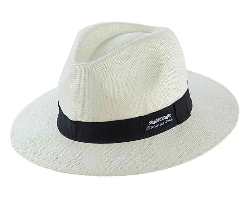 Beanies for mountain and winter sports-B "Panama Jack KINGFIN" Matte Toyo Safari Hat, Size S/M, Style# PJ143