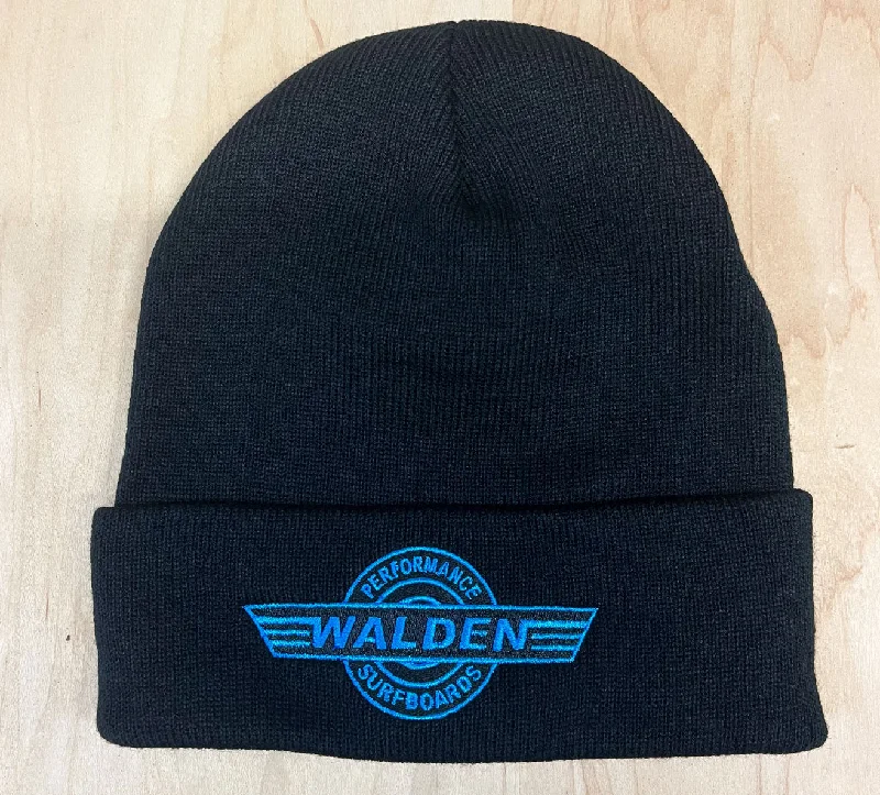 Beanies with cable knit-Performance logo beanie black