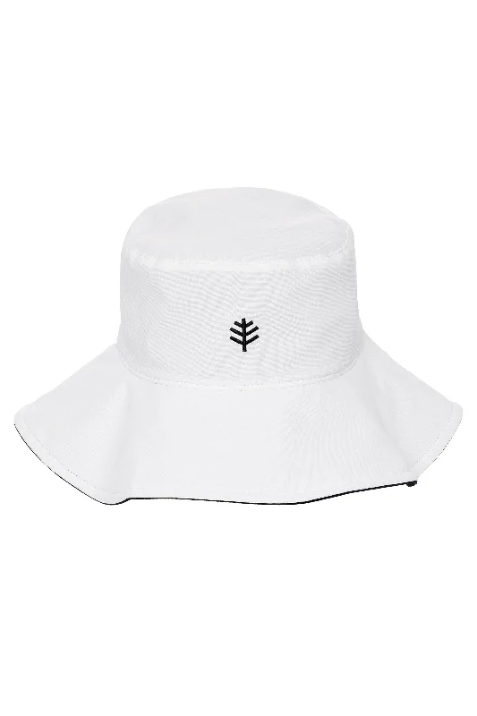 Beanies with comfort fitting stretch-Ariel Reversible Pool Hat | White