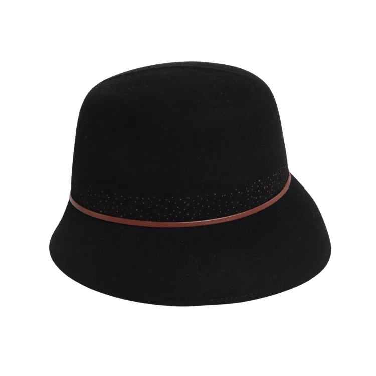 oversized wool hats-  Mossant Paris Elodie Wool Bucket - Black