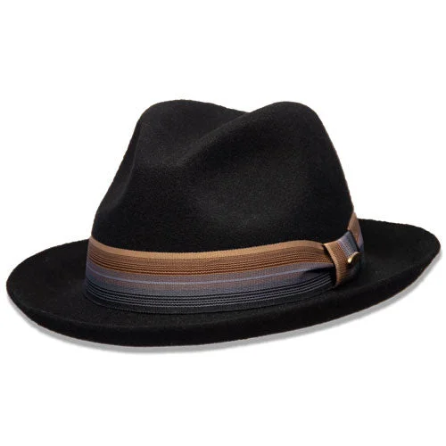 comfortable wool beanies-  Saint Martin - Wool Felt Upturn Fedora