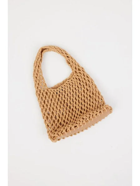 Headbands for casual outfits-Hat Attack Lizzie Cotton Mini Bag - Tan