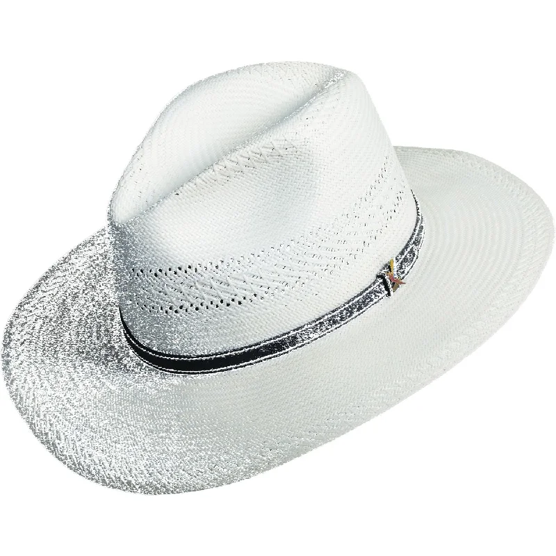 Headbands for warmer days-Carlos Santana Bora Wide Brim Straw Fedora Hat