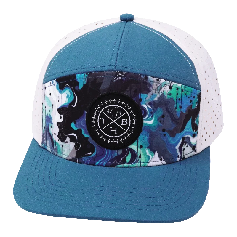 Beanies for stylish snow activities-**YOUTH** Color Vibes Hat | Flat Bill | Blue Dream - Slate Blue - Cream