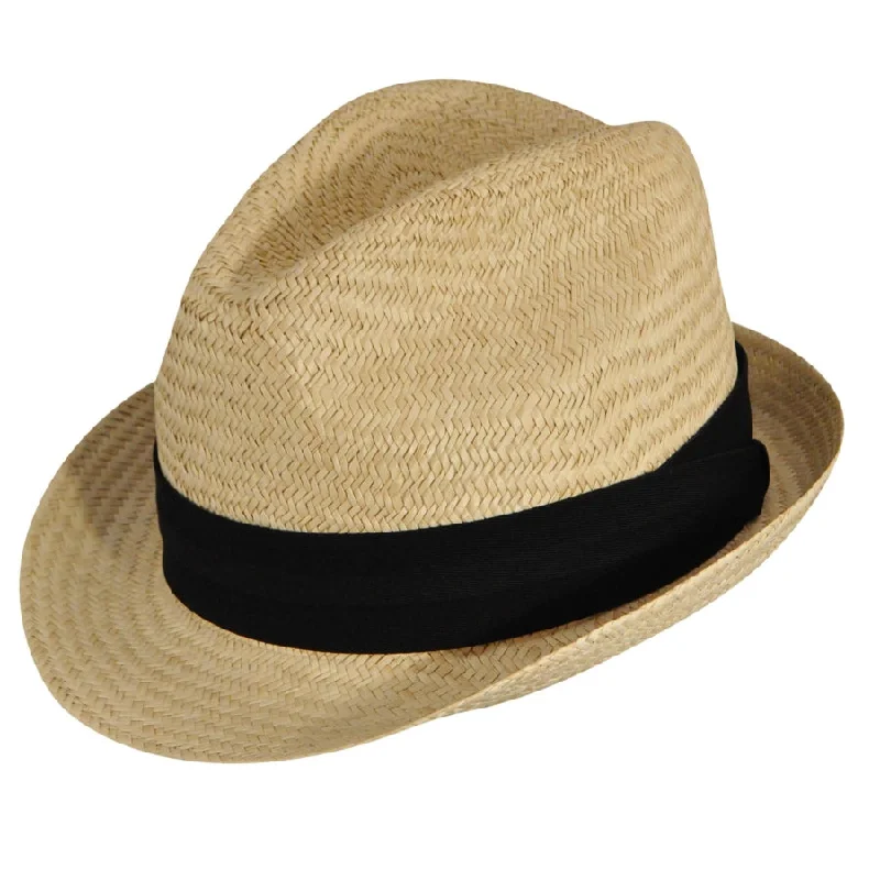 Headbands for gym fashion-Pantropic Palmdale Stingy Brim Straw Fedora