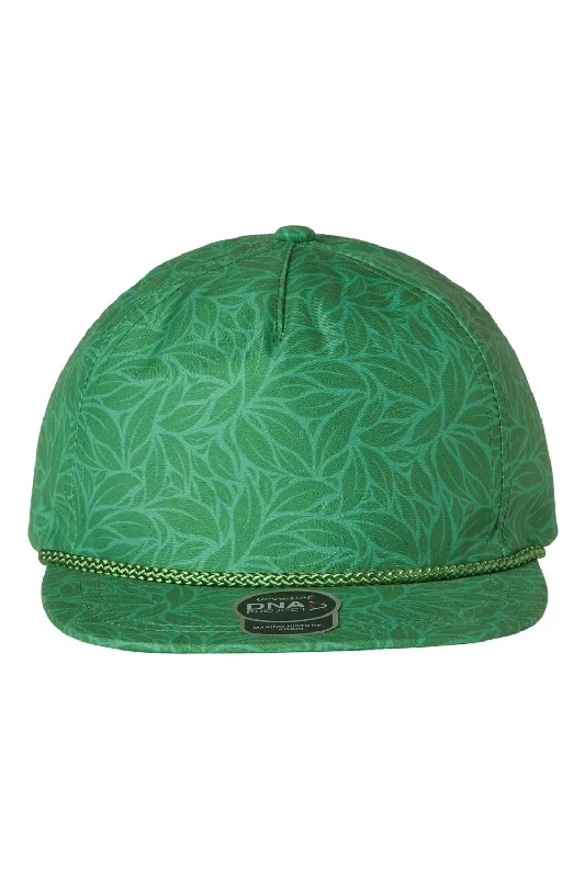 mens hats designed for sun protection-Imperial Mens The Aloha Rope Moisture Wicking Adjustable Hat - Green Floral