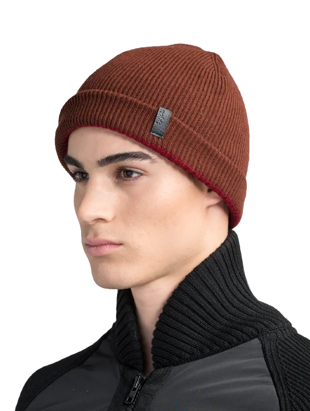 Beanies for rainy days-Ardn Unisex Tailored Reversible Knit Beanie