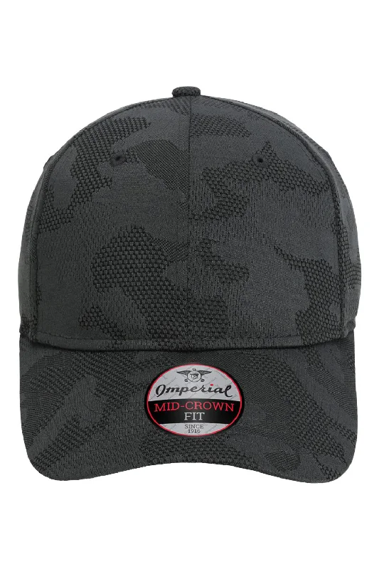 mens hats for fashionable beach days-Imperial Mens The Oglethorpe Tonal Camo Snapback Hat - Dark Grey