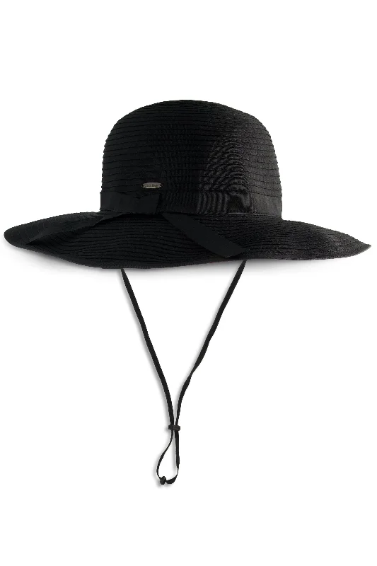 sun hat for beach activities-Shelly Shapeable Travel Sun Hat | Black