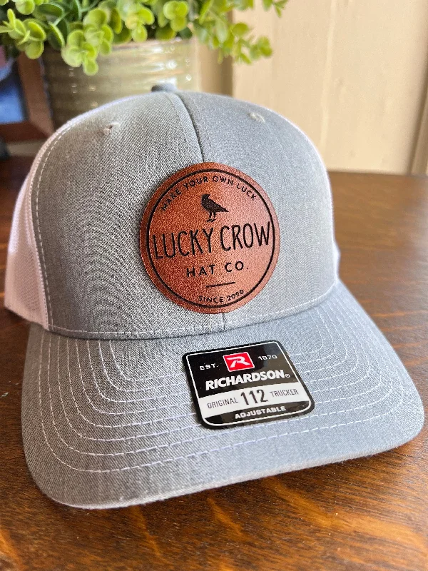 Beanies with perfect winter blend-Lucky Crow Hat | Christmas Gift for Lucky Crow Supporters | Unique Lucky Crow Hat | Richardson 112 Leather Patch Trucker | Great Dad Gift.