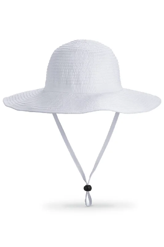 sun hat with stylish ribbon-Shelly Shapeable Travel Sun Hat | White