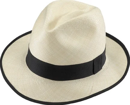 Beanies for mountain and hiking trips-Henschel Genuine Panama Straw Fedora Hat