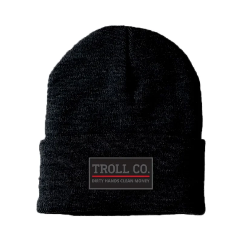 Beanies with seamless design-Troll Co. Premium "Dirty Hands, Clean Money" Patch Knit Beanie