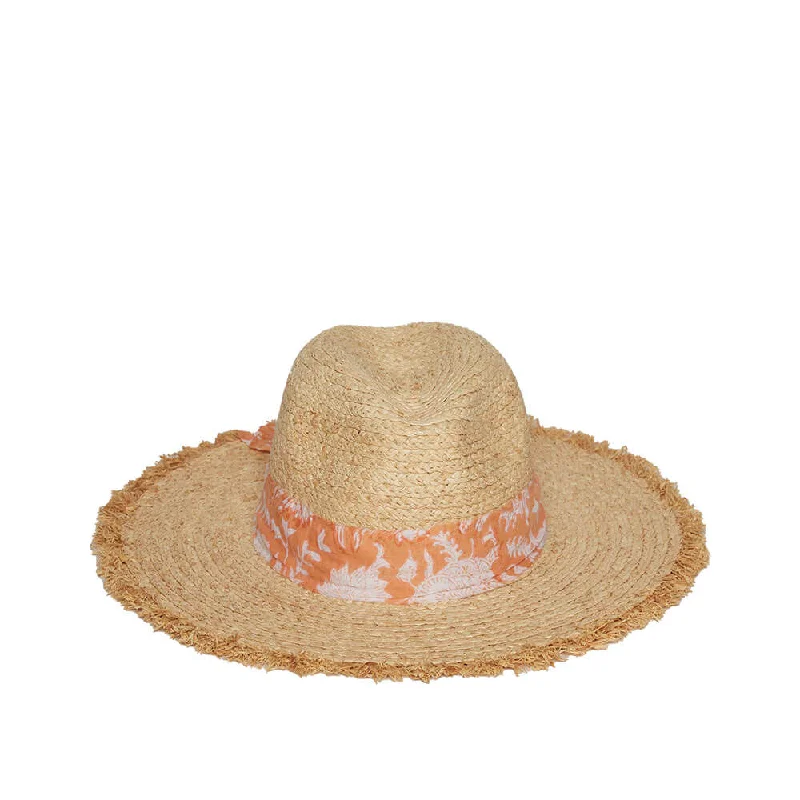 Beanies with seasonal styles-Hat Attack Seaside Continental Hat - Natural/Coral