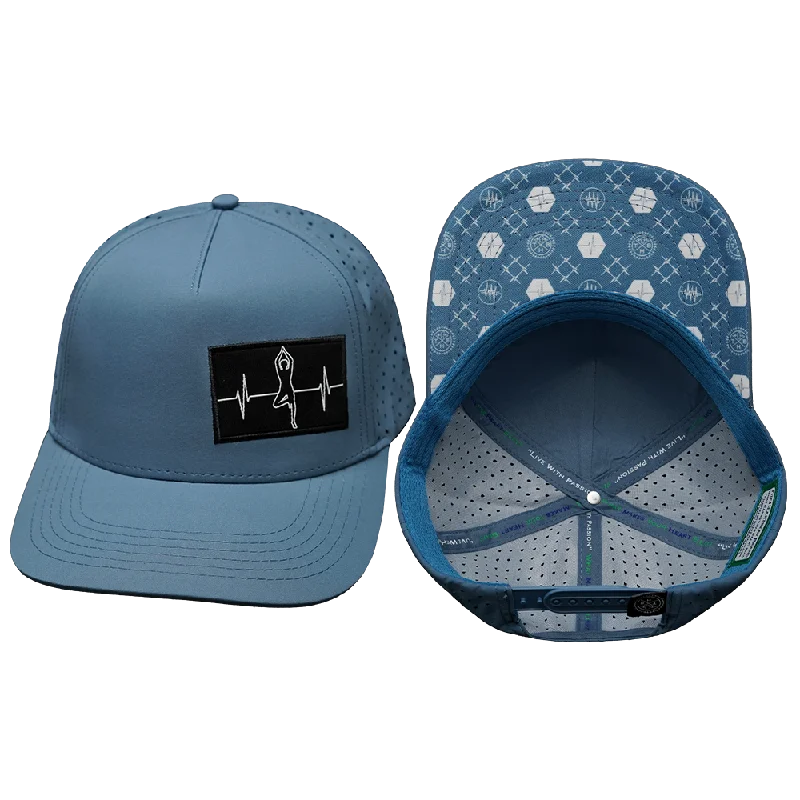 Beanies with sophisticated look-Yoga  Hat | Trucker Hat | Light Blue