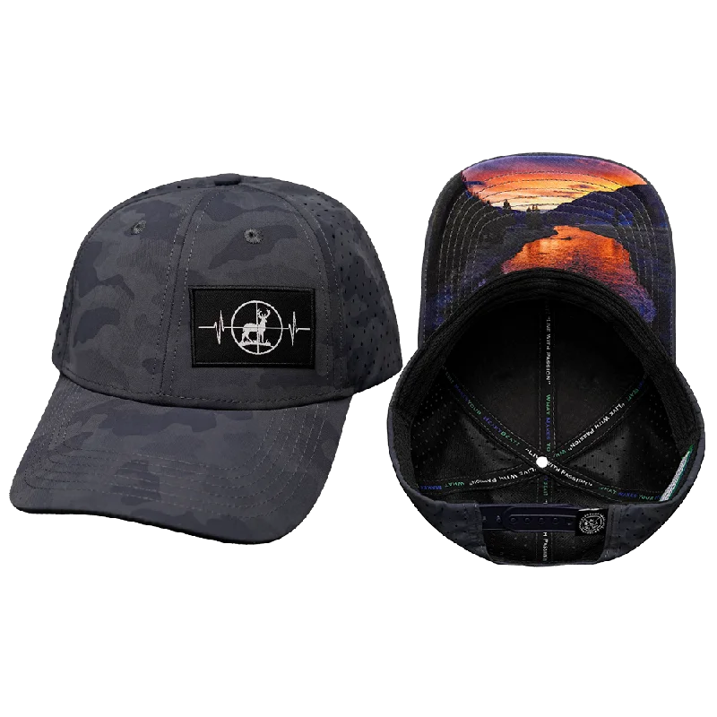 Beanies for sleek designs-Hunting Hat | Low Profile | Soft Dark Camo