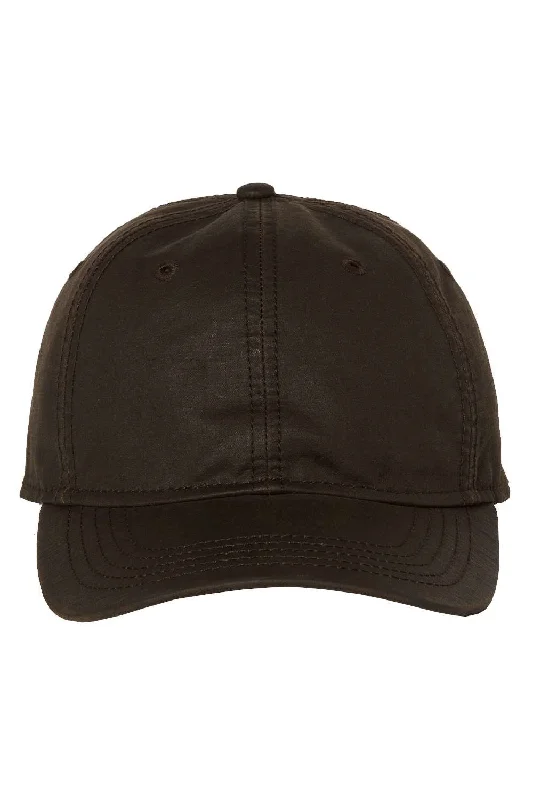 mens hats stylish trendy choices-Dri Duck Mens Landmark Canvas Adjustable Hat - Dark Brown