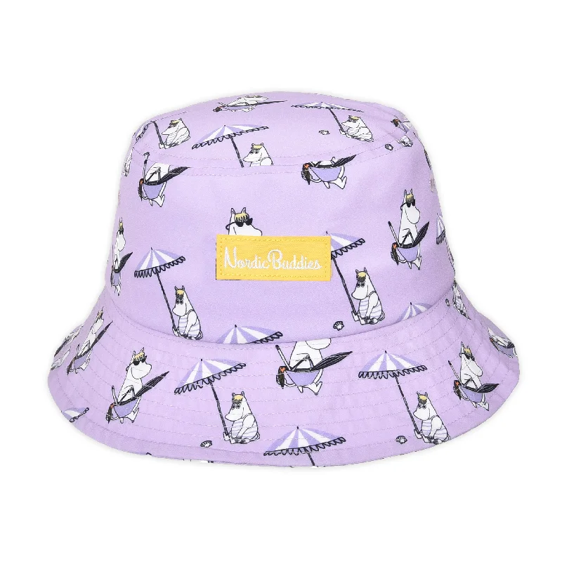 Bucket hats for summer escapes-Snorkmaiden Summer Nylon Bucket Hat Kids- Lilac