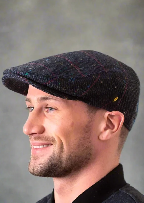 Beanies for cool weather outfits-Dubliner Navy Check Cap