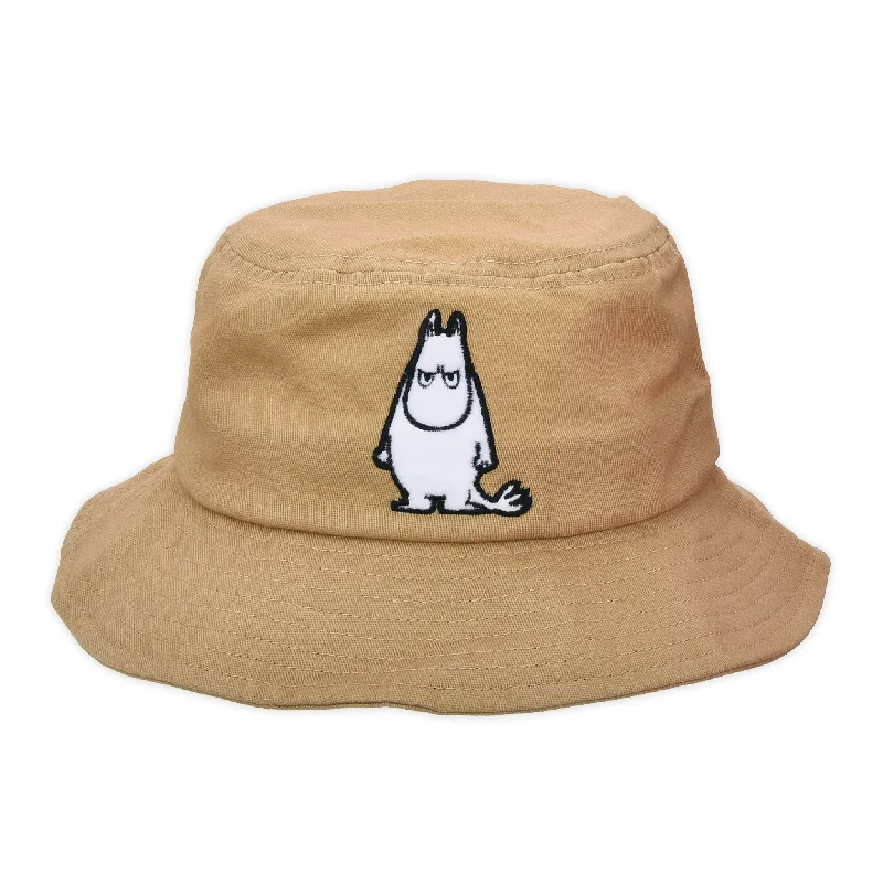 Bucket hats with trendy fabrics-Moomintroll's Temper Bucket Hat Kids - Warm Brown