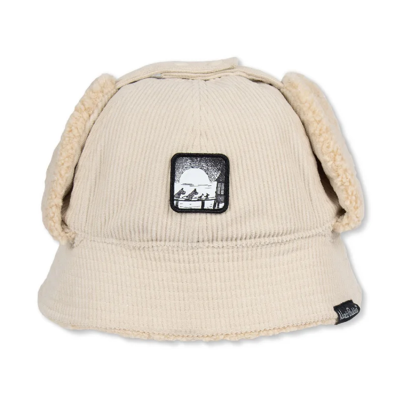 Bucket hats for beach vacations-Moomintroll Winter Bucket Hat Adult - Beige