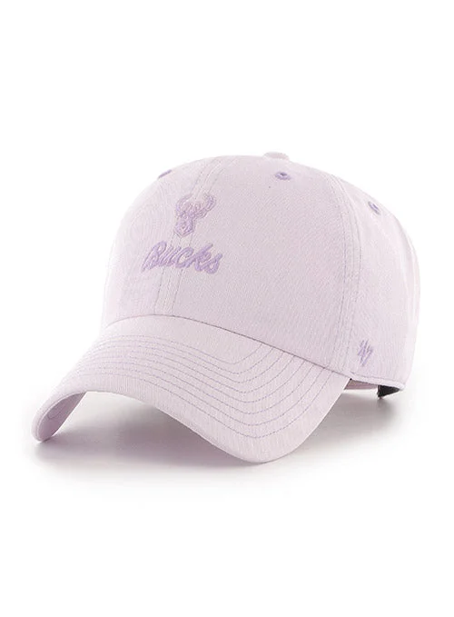 womens hats with stylish ear flaps-Women's '47 Brand Clean Up Haze Purple Milwaukee Bucks Adjustable Hat