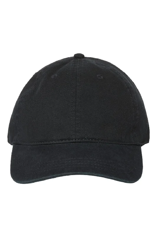 mens hats eco-friendly-Cap America Mens Relaxed Adjustable Dad Hat - Black