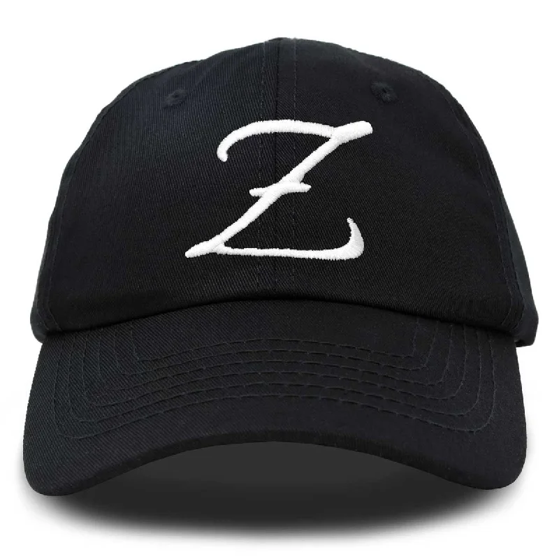 Beanies with buttons-Dalix Initial Letter Z Hat