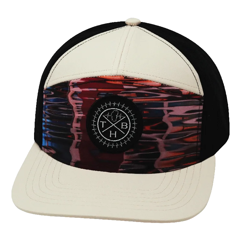 Beanies with playful patterns-**YOUTH** Color Vibes Hat | Flat Bill | Art Deco - Cream - Black