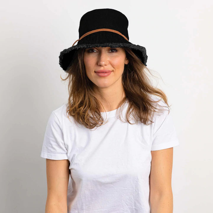 Bucket hats with unique details-Fringed Bucket Hat