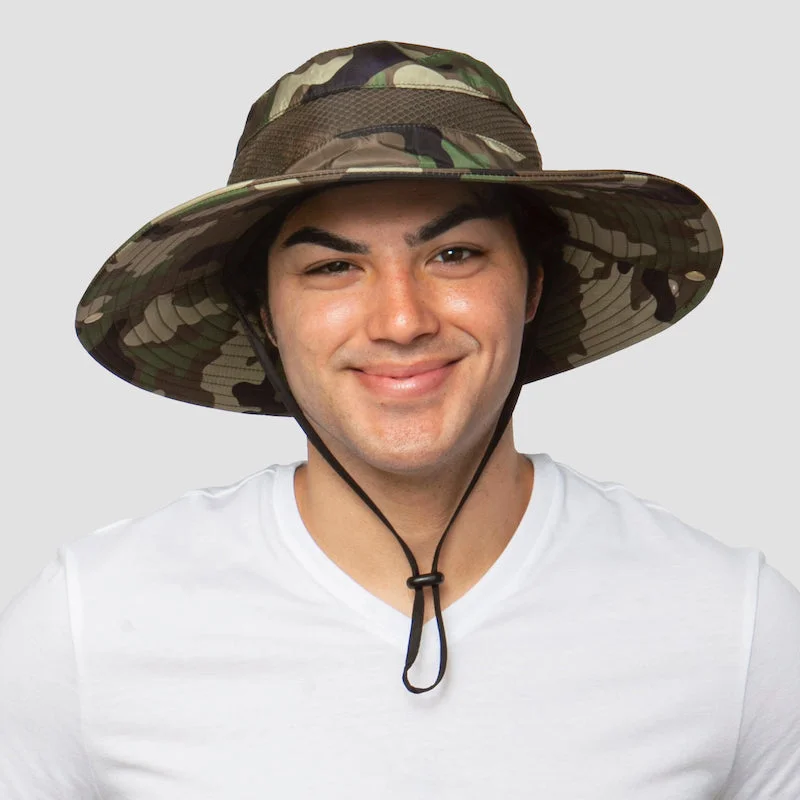 sun hat for ladies’ sun protection-Camo UV Protection Sun Hat