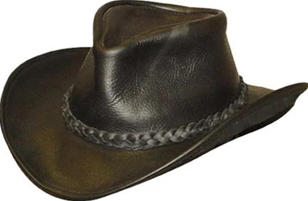 Beanies for cozy fall nights-Henschel Full Grain Leather Walker U Shape It Hat