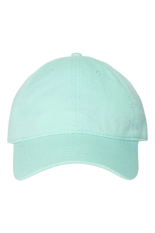 mens hats quick-dry-Cap America Mens Relaxed Adjustable Dad Hat - Mint Green